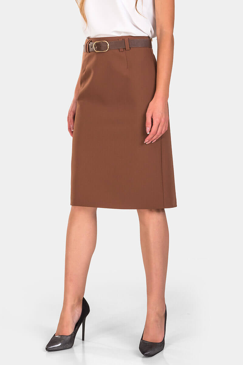 Елегантна пола с колан 1570-21 Mare Sole | INDIGO Fashion