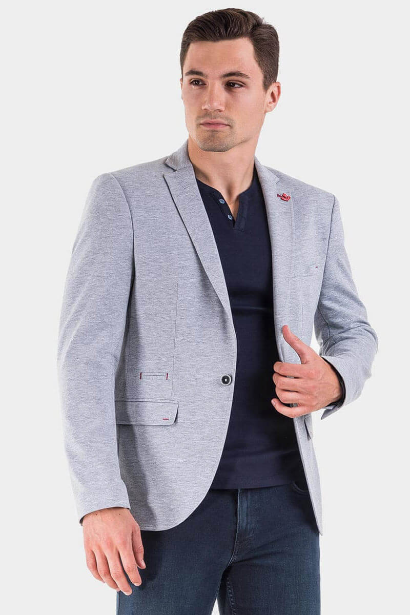 Светлосиво мъжко сако 31110 INDIGO Fashion