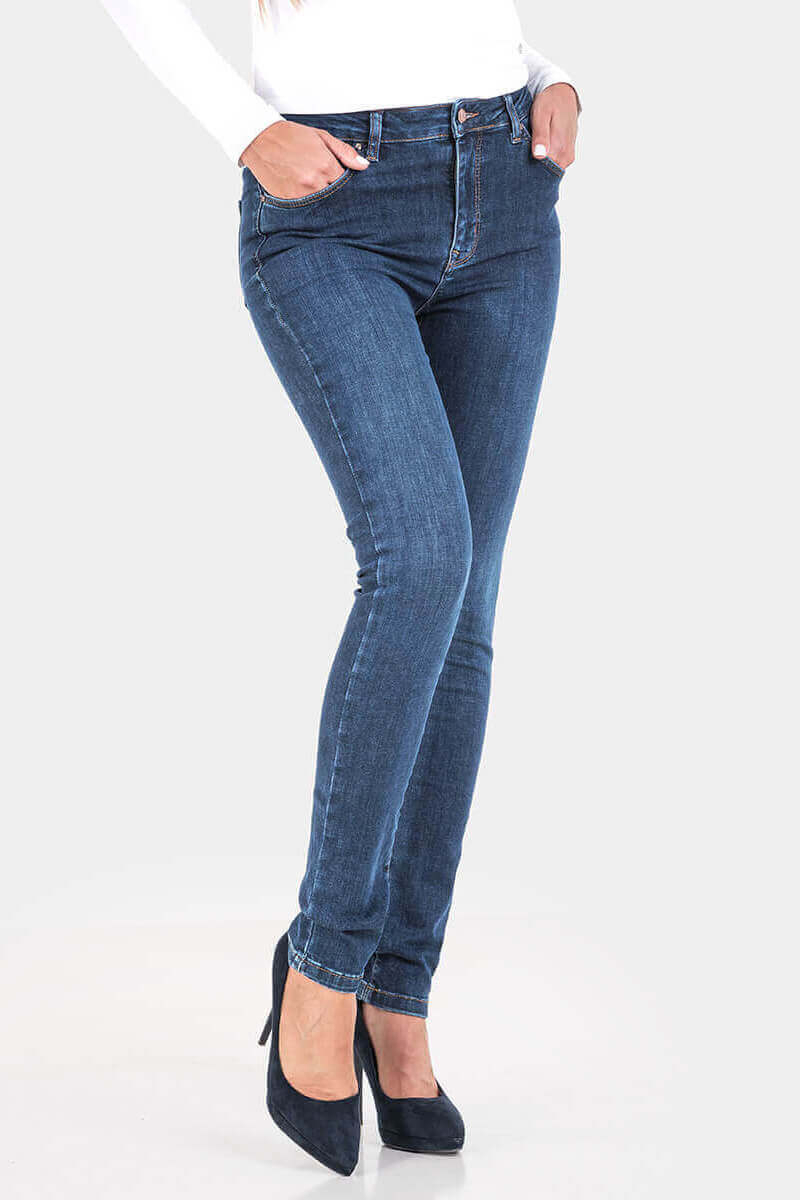 Слим фит дамски дънки Naomi 6021-78 INDIGO Fashion