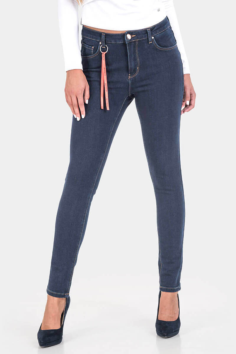 Слим фит дамски дънки Anna 6036 INDIGO Fashion