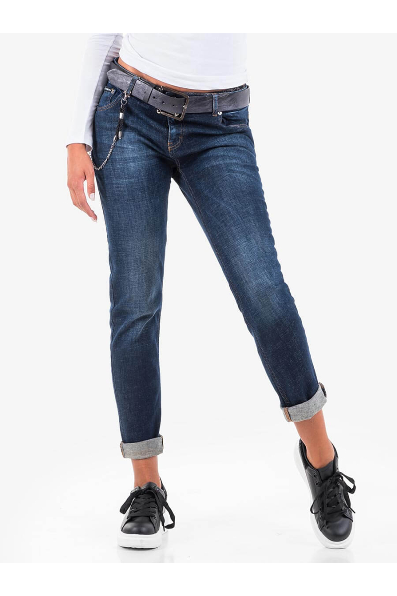 Бойфренд дънки в големи размери 5402 INDIGO Fashion