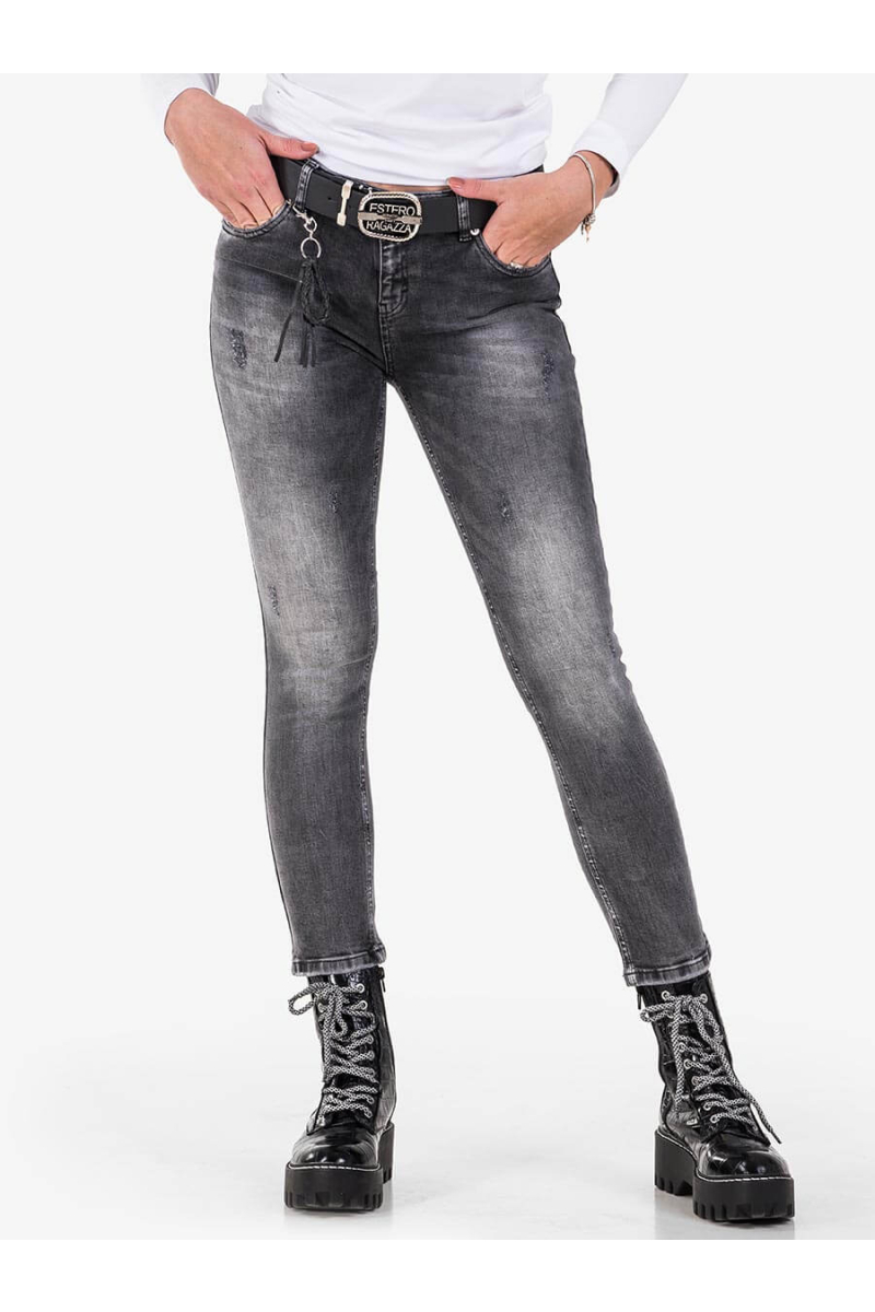 Слим фит дамски дънки 5785-82 INDIGO Fashion