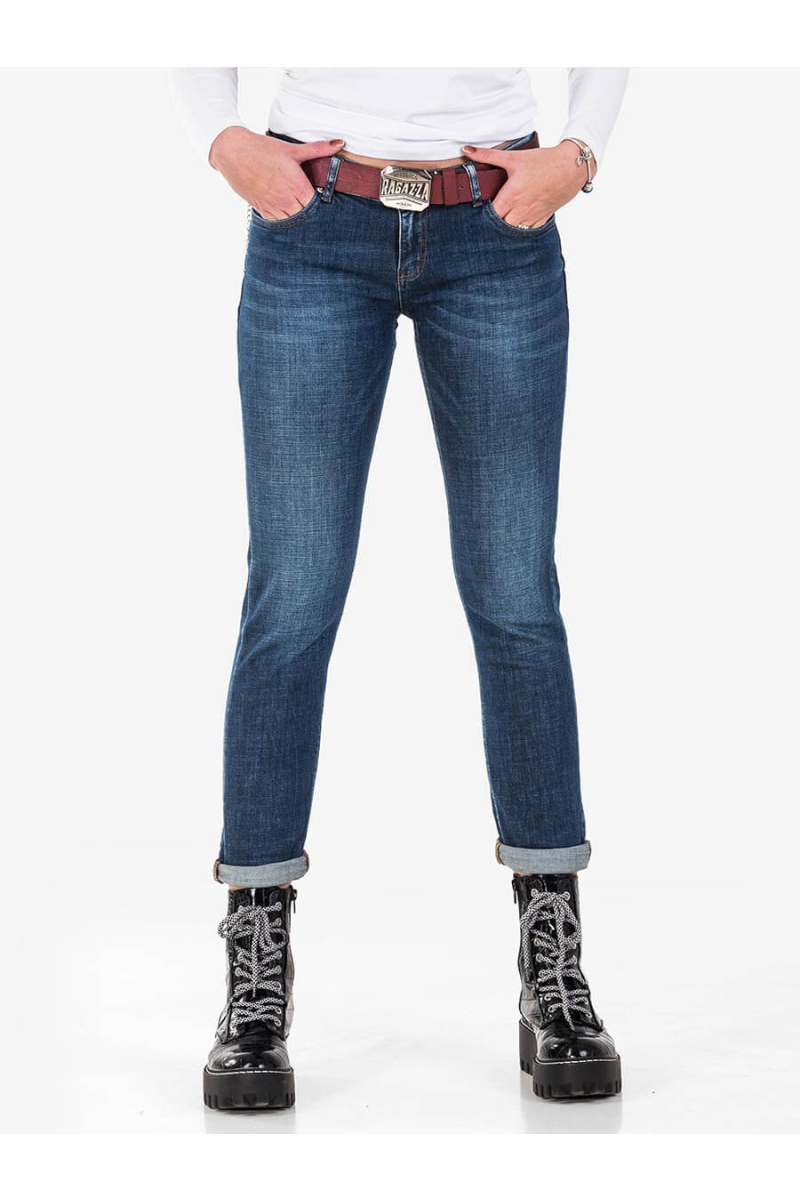 Дамски бойфренд дънки 5831-78 INDIGO Fahion
