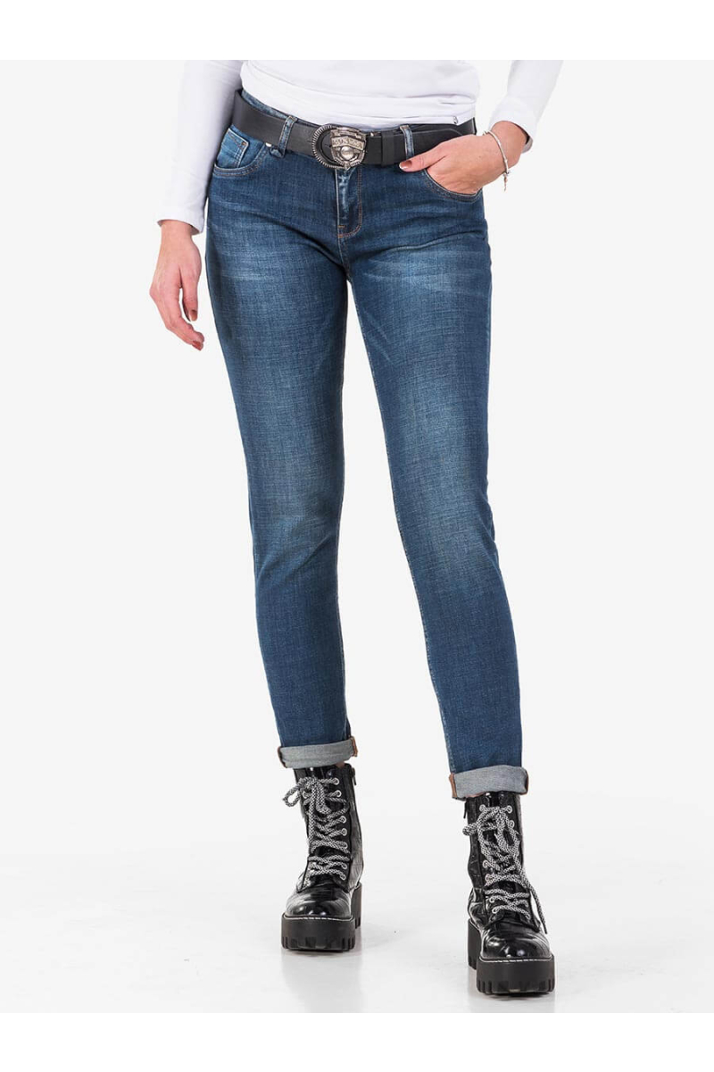 Дамски бойфренд дънки 5856-79 INDIGO Fashion