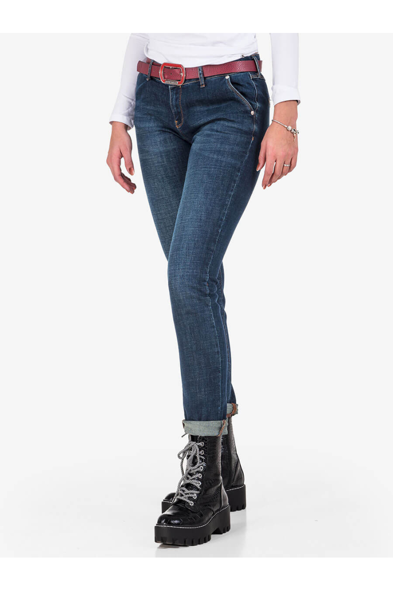 Бойфренд дамски дънки 5874N INDIGO Fashion