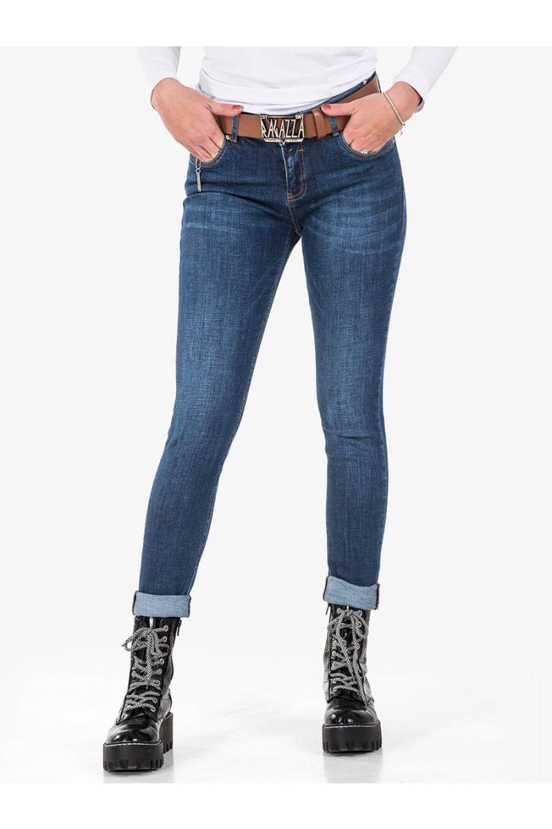 Слим фит дамски дънки 5930 INDIGO Fashion