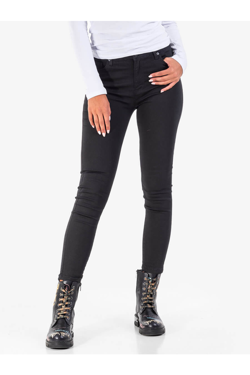Черни дамски слим фит дънки 5012 INDIGO Fashion