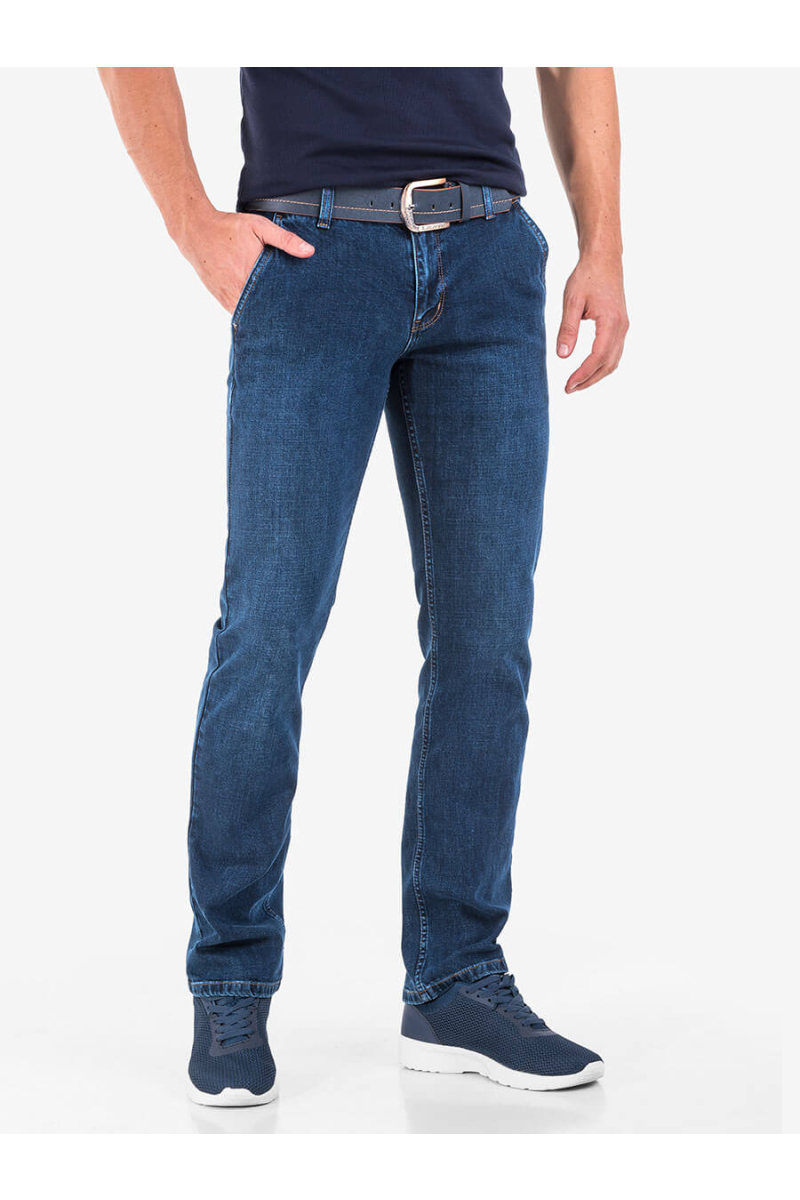 Прави мъжки дънки с италиански джоб 5577 INDIGO Fashion