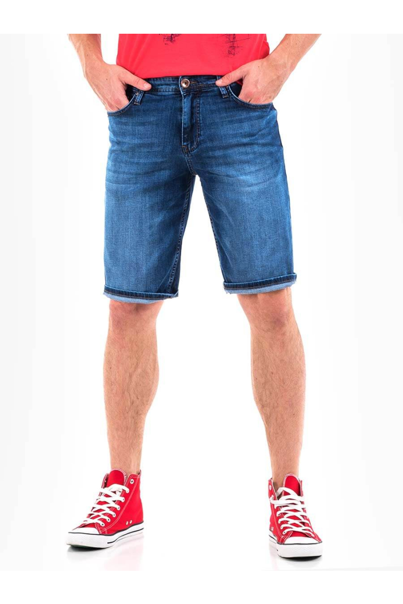 Мъжки прави дънкови бермуди 15015 INDIGO Fashion