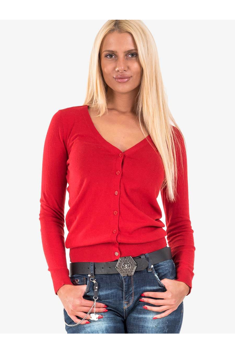 Червена дамска жилетка POL04 INDIGO Fashion