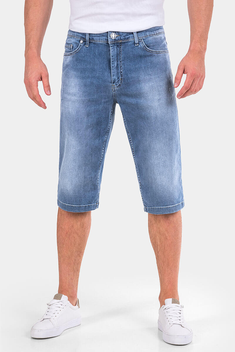 Мъжки дънкови бермуди 6704 INDIGO Fashion