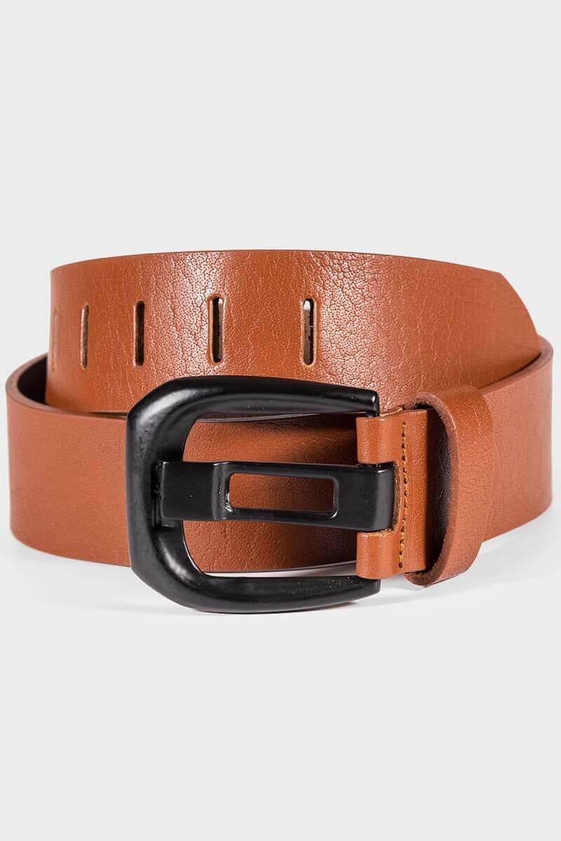 Кафяв колан от естествена кожа 1003 INDIGO Fashion