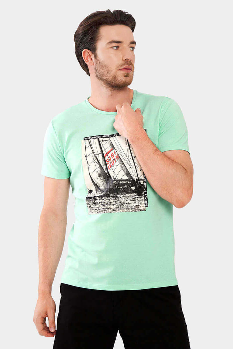 Мъжка тениска 35418-04 INDIGO Fashion