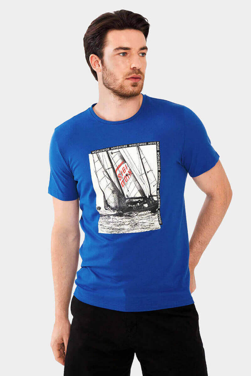 Мъжка тениска 35418-08  INDIGO Fashion