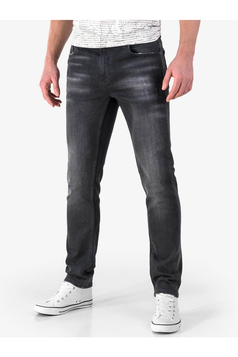 Черни слим фит мъжки дънки 3202 INDIGO Fashion