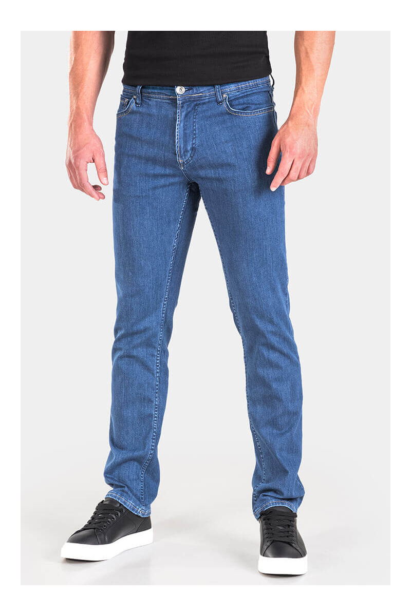 Прави мъжки дънки 5252-78 INDIGO Fashion