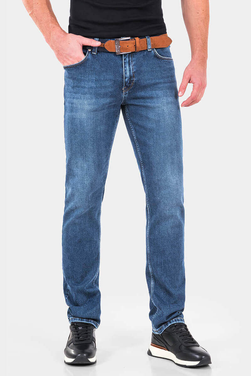 Прави мъжки дънки Paul 6449 INDIGO Fashion