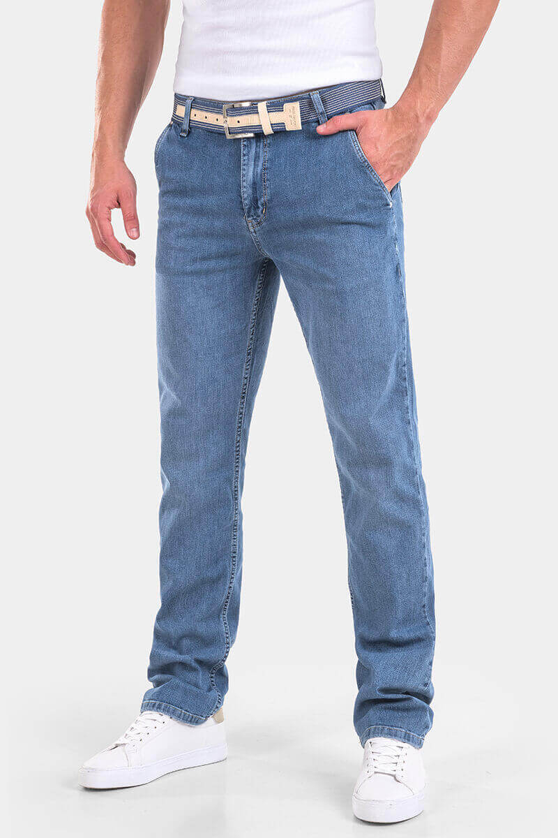 Прави мъжки дънки 6642 INDIGO Fashion A
