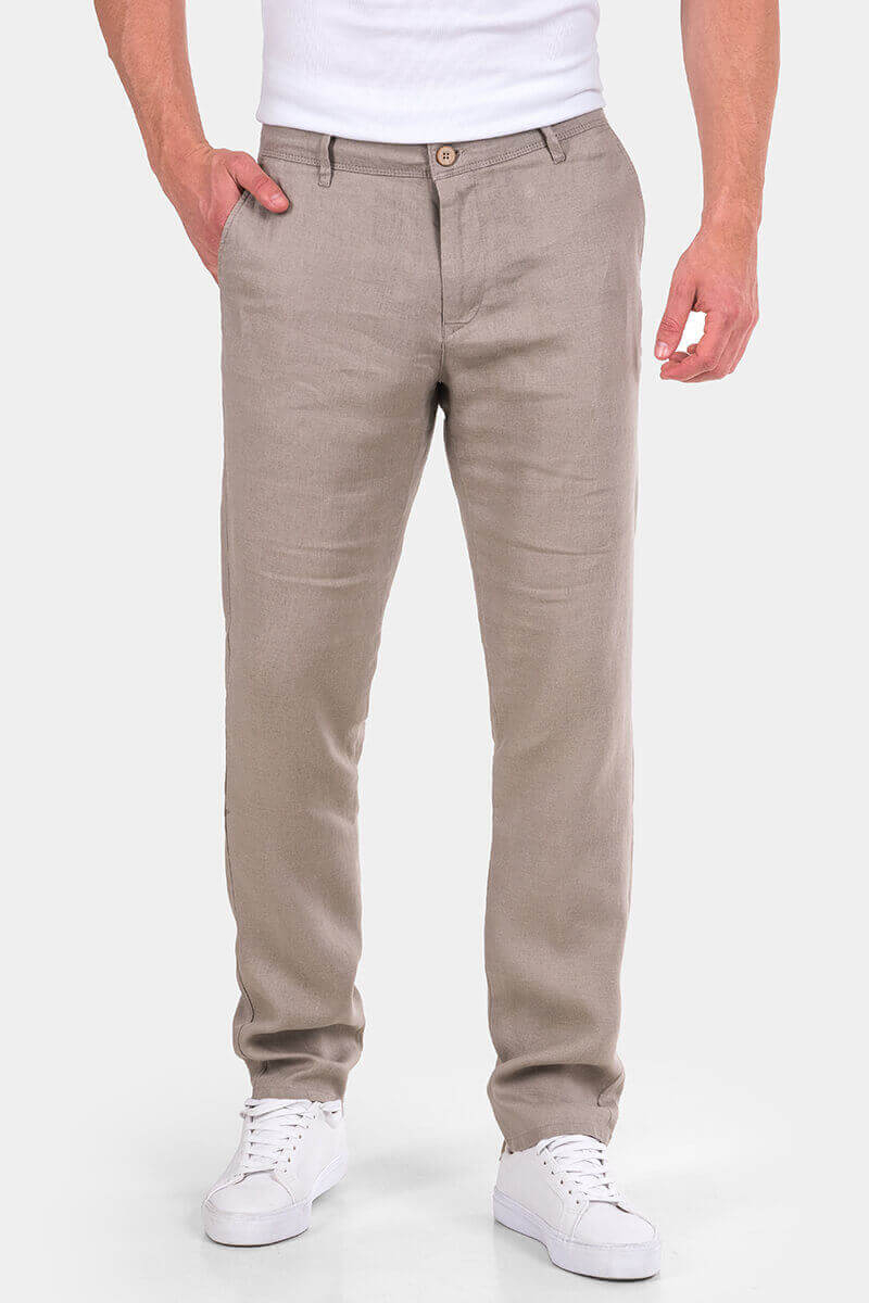 Ленен мъжки панталон Jack 6580-02  INDIGO Fashion