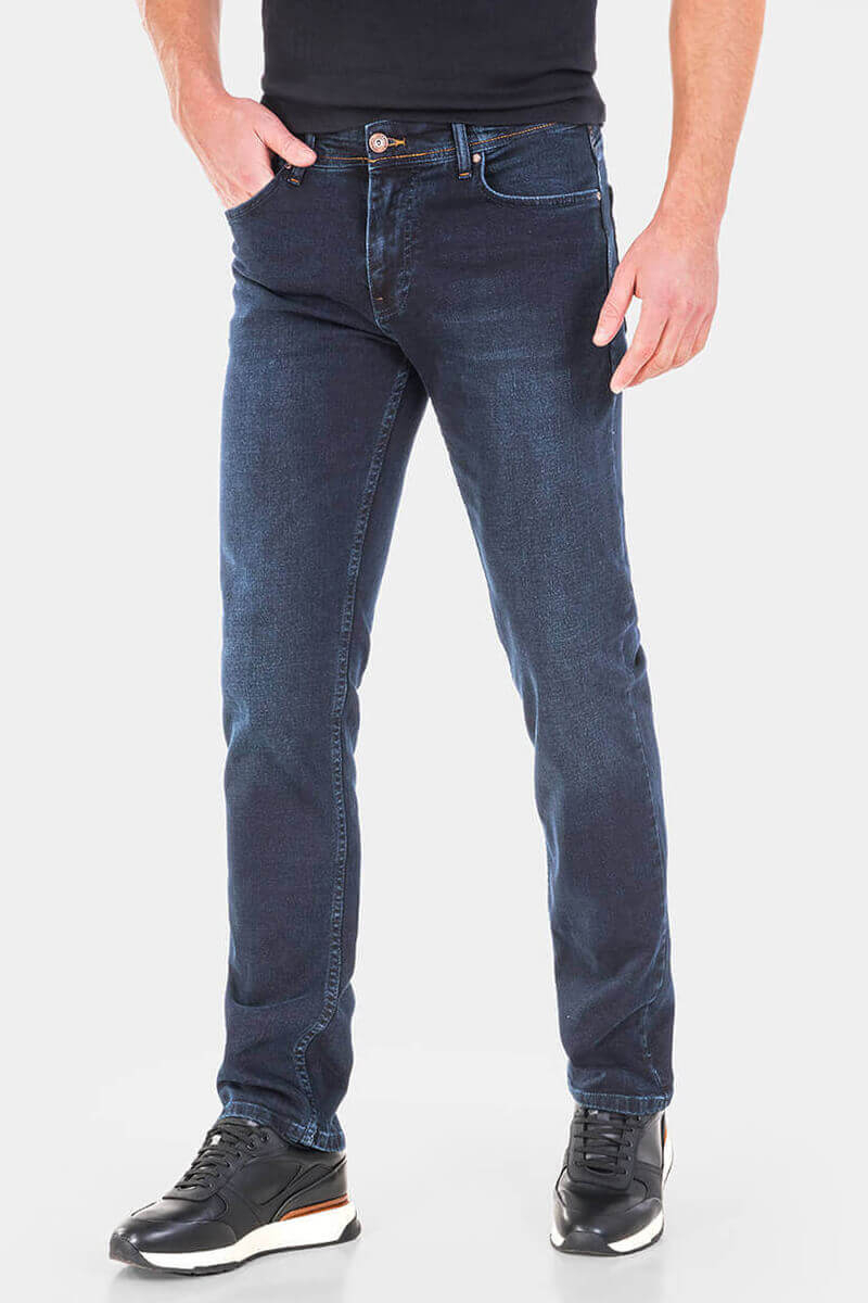 Прави мъжки дънки 5304  INDIGO Fashion 