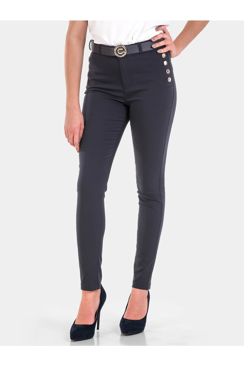 Слим фит дамски панталон 1321-18 INDIGO Fashion