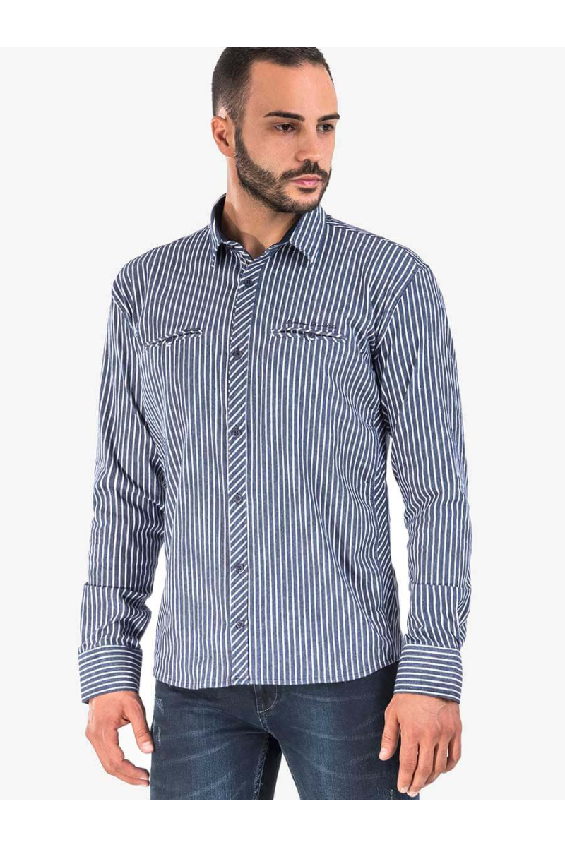 Раирана мъжка риза 2713 INDIGO Fashion