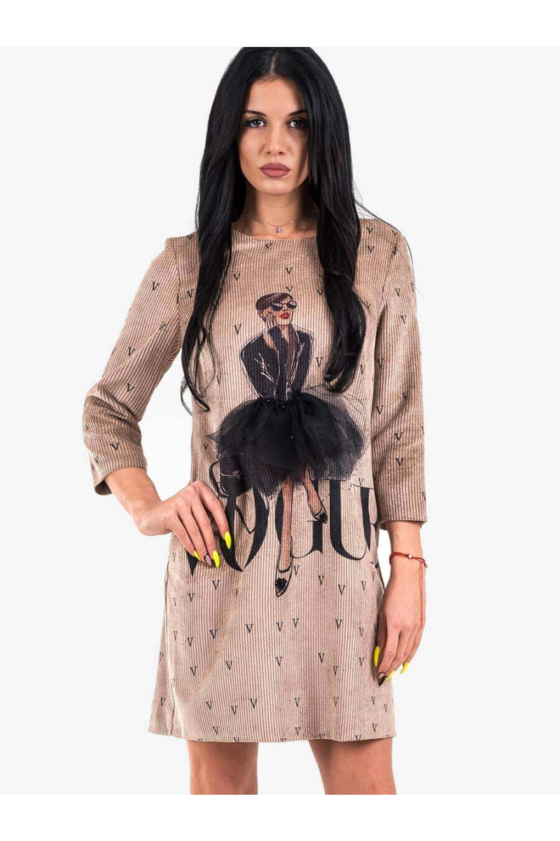 Рокля от кадифе 98464 INDIGO Fashion