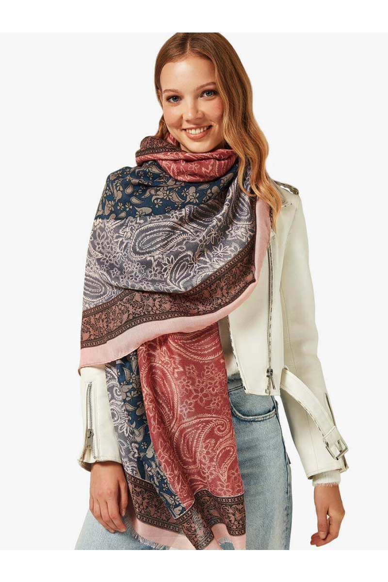 Дамски шал на цветя 11188-50 INDIGO Fashion