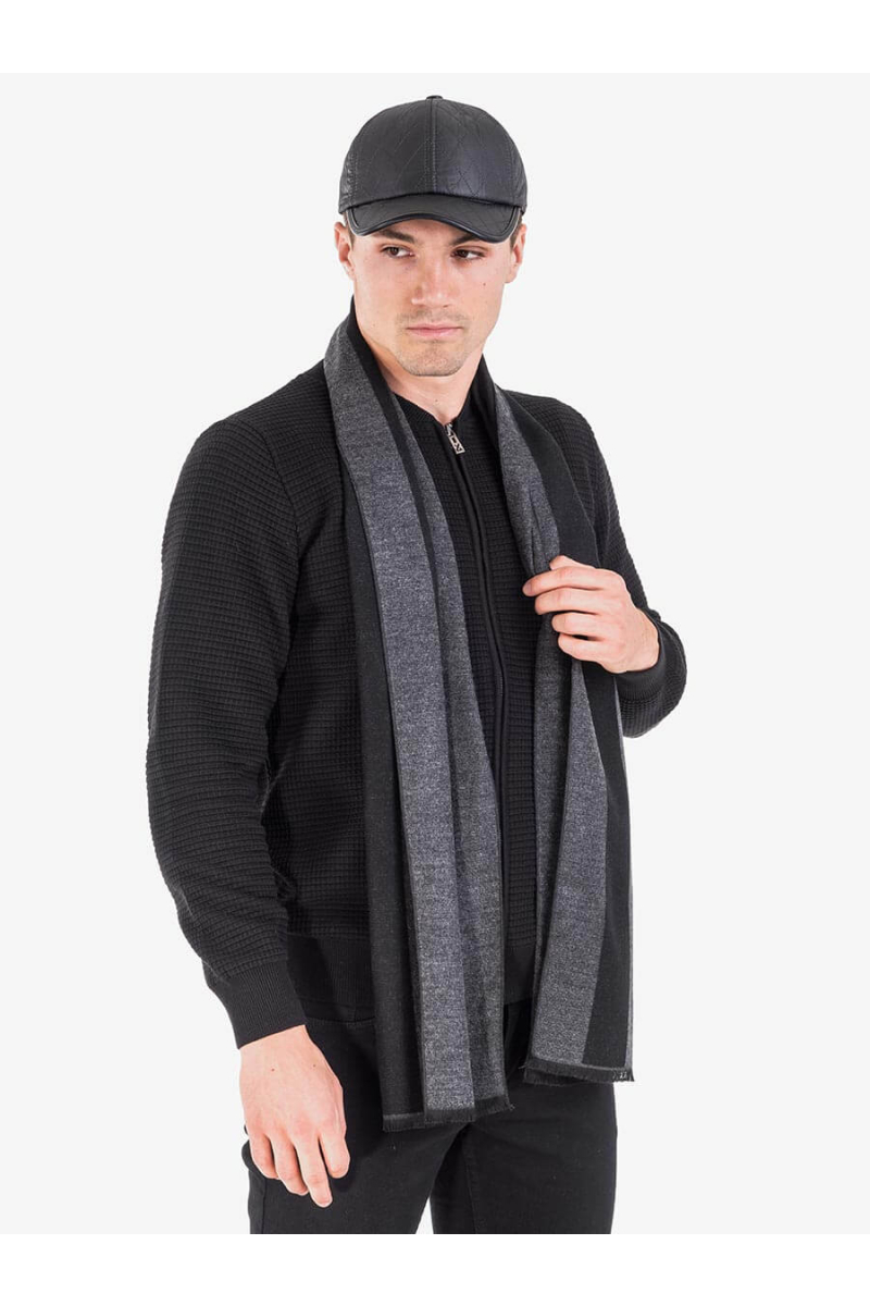 Кашмирен шал на райе - черен 11151 INDIGO Fashion