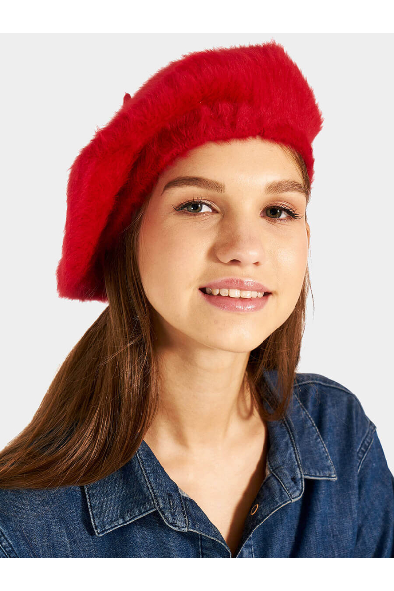 Дамска шапка тип барета 11281-19 INDIGO Fashion