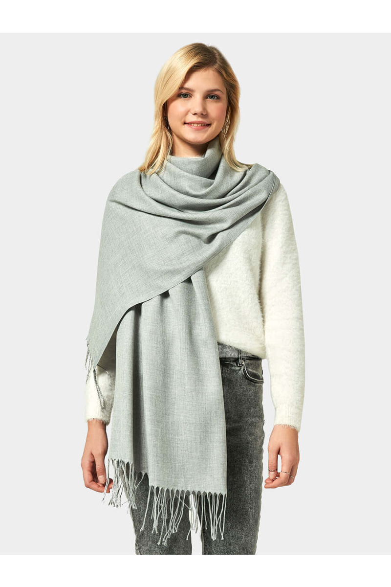 Едноцветен дамски шал 12107-11 INDIGO Fashion