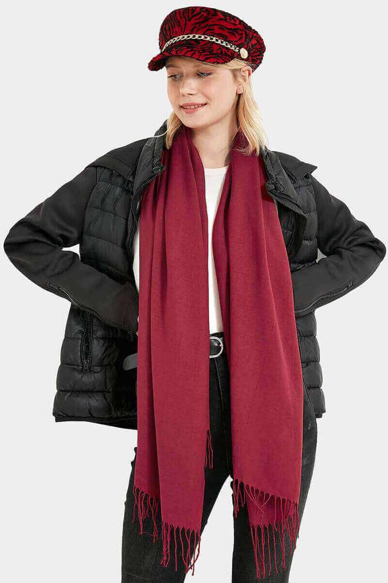 Едноцветен дамски шал 12107-30 INDIGO Fashion