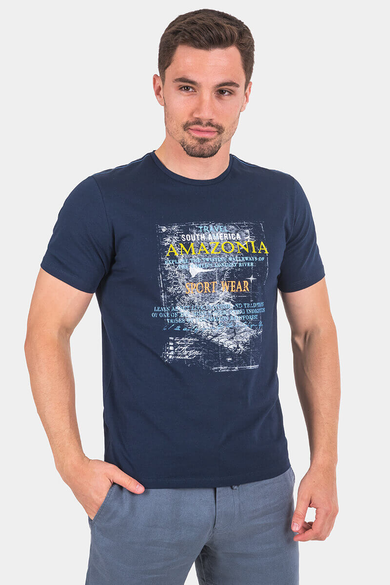 Мъжка тениска 35790-18 INDIGO Fashion