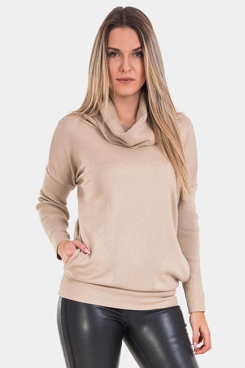 Дамска блуза  шал яка 18576-02 INDIGO Fashion